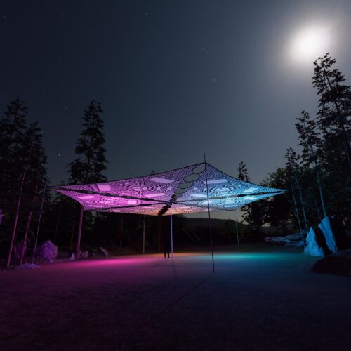 MT-TR01 - 6 Triangles Canopy Set - UV-Reactive Flurescent Ceiling Decoration - 3D-Preview