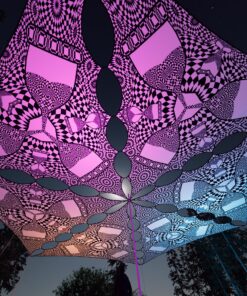 MT-TR01 - 6 Triangles Canopy Set - UV-Reactive Flurescent Ceiling Decoration - 3D-Preview