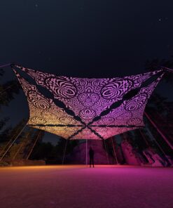 MT-TR02 - 6 Triangles Canopy Set - UV-Reactive Flurescent Ceiling Decoration - 3D-Preview