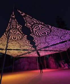 MT-TR02 - 6 Triangles Canopy Set - UV-Reactive Flurescent Ceiling Decoration - 3D-Preview