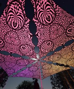MT-TR02 - 6 Triangles Canopy Set - UV-Reactive Flurescent Ceiling Decoration - 3D-Preview