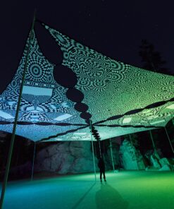 MT-TR03 and MT-TR01 - 6 Triangles Canopy Set - UV-Reactive Flurescent Ceiling Decoration - 3D-Preview