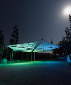 MT-TR03 and MT-TR01 - 6 Triangles Canopy Set - UV-Reactive Flurescent Ceiling Decoration - 3D-Preview