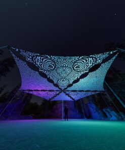 MT-TR02 and MT-TR03 - 6 Triangles Canopy Set - UV-Reactive Flurescent Ceiling Decoration - 3D-Preview