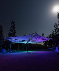 MT-TR02 and MT-TR03 - 6 Triangles Canopy Set - UV-Reactive Flurescent Ceiling Decoration - 3D-Preview