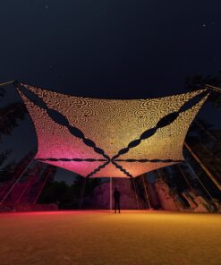 MT-TR03 - 6 Triangles Canopy Set - UV-Reactive Flurescent Ceiling Decoration - 3D-Preview