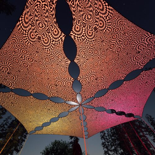 MT-TR03 - 6 Triangles Canopy Set - UV-Reactive Flurescent Ceiling Decoration - 3D-Preview