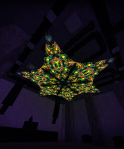 R2-DM02 - 6 Diamonds Canopy Set - UV-Reactive Flurescent Ceiling Decoration - 3D-Preview