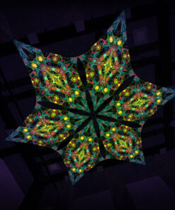 R2-DM03 - 6 Diamonds Canopy Set - UV-Reactive Flurescent Ceiling Decoration - 3D-Preview