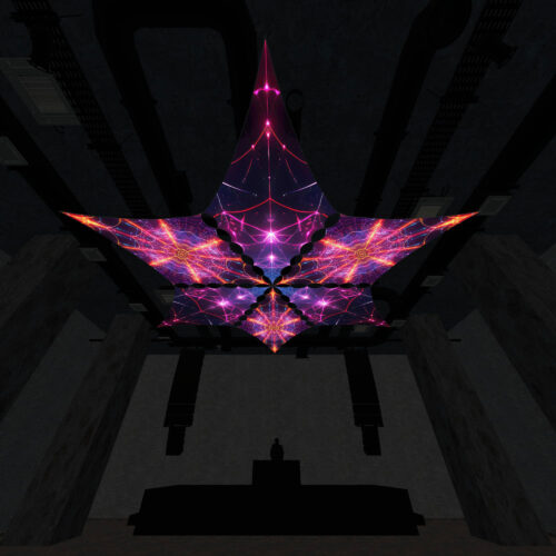 SG-DM01 and SG-DM02 - 6 Diamonds Canopy Set - UV-Reactive Flurescent Ceiling Decoration - 3D-Preview