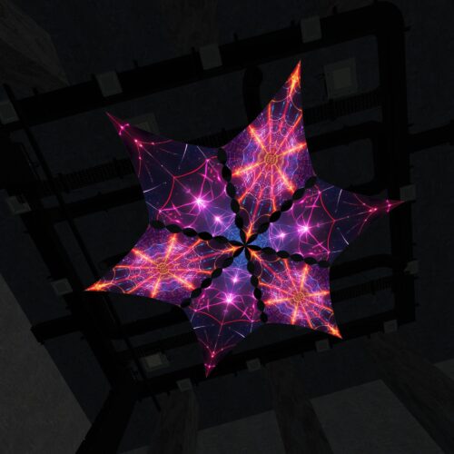 SG-DM01 and SG-DM02 - 6 Diamonds Canopy Set - UV-Reactive Flurescent Ceiling Decoration - 3D-Preview