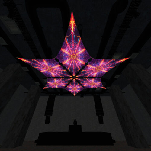 SG-DM01 - 6 Diamonds Canopy Set - UV-Reactive Flurescent Ceiling Decoration - 3D-Preview