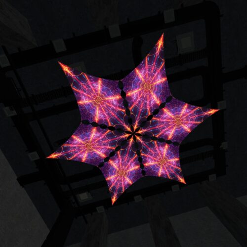 SG-DM01 - 6 Diamonds Canopy Set - UV-Reactive Flurescent Ceiling Decoration - 3D-Preview