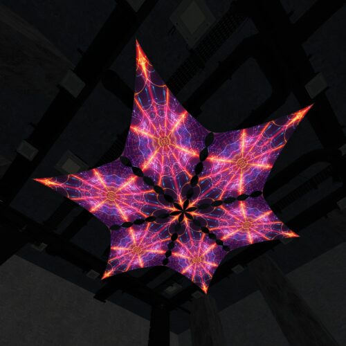 SG-DM01 - 6 Diamonds Canopy Set - UV-Reactive Flurescent Ceiling Decoration - 3D-Preview