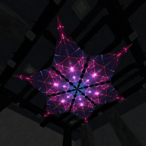 SG-DM02 - 6 Diamonds Canopy Set - UV-Reactive Flurescent Ceiling Decoration - 3D-Preview