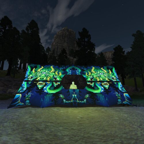 Shub-Niggurath Dark Ritual - - DJ-Booth - UV-Reactive Psychedelic Decoration - 3D-Preview