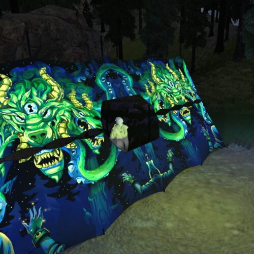 Shub-Niggurath Dark Ritual - - DJ-Booth - UV-Reactive Psychedelic Decoration - 3D-Preview