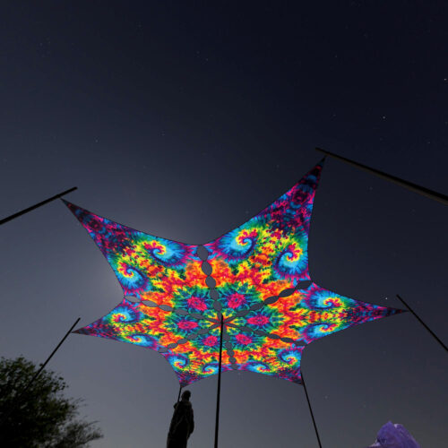 TD-DM01 - 6 Diamonds Canopy Set - UV-Reactive Flurescent Ceiling Decoration - 3D-Preview