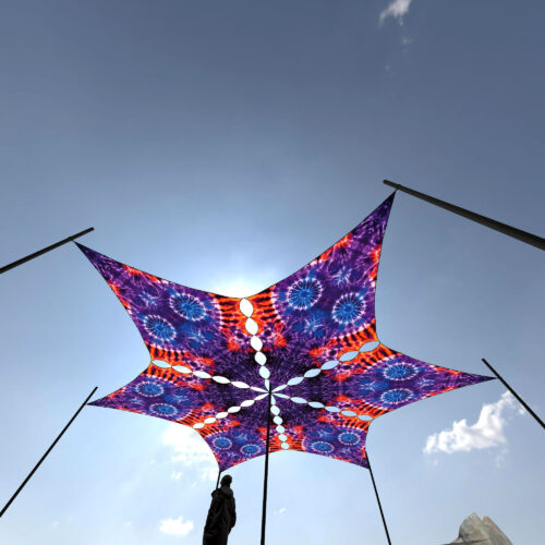 TD-DM02 - 6 Diamonds Canopy Set - UV-Reactive Flurescent Ceiling Decoration - 3D-Preview