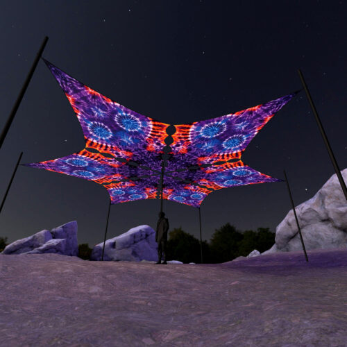 TD-DM02 - 6 Diamonds Canopy Set - UV-Reactive Flurescent Ceiling Decoration - 3D-Preview