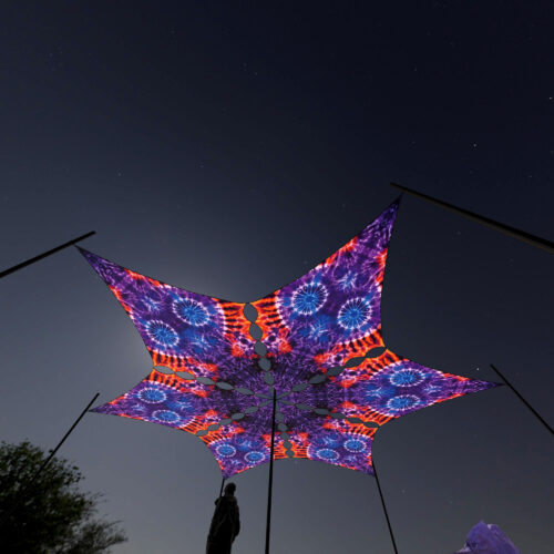 TD-DM02 - 6 Diamonds Canopy Set - UV-Reactive Flurescent Ceiling Decoration - 3D-Preview