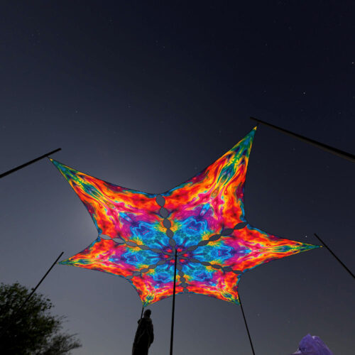 TD-DM03 - 6 Diamonds Canopy Set - UV-Reactive Flurescent Ceiling Decoration - 3D-Preview