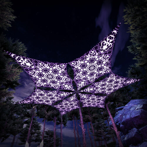 WT-BW-DM01 - 6 Diamonds Canopy Set - UV-Reactive Flurescent Ceiling Decoration - 3D-Preview