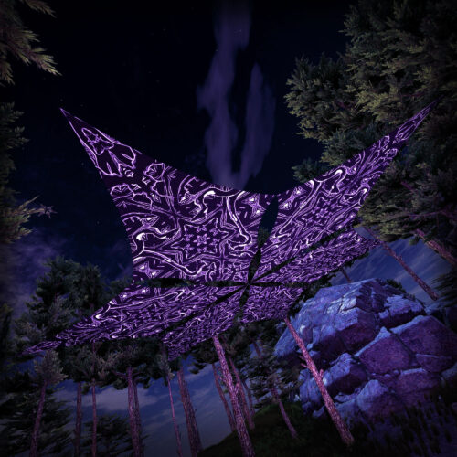 WT-BW-DM03 - 6 Diamonds Canopy Set - UV-Reactive Flurescent Ceiling Decoration - 3D-Preview