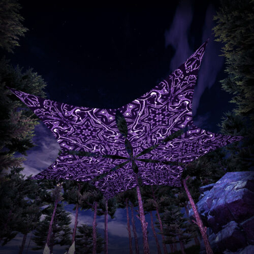 WT-BW-DM03 - 6 Diamonds Canopy Set - UV-Reactive Flurescent Ceiling Decoration - 3D-Preview