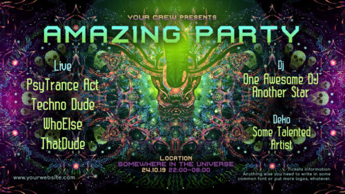 Alien Enlightenment - Free Party Promotion Materials - Facebook Event Cover Template