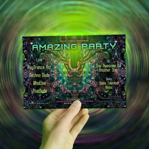 Alien Enlightenment - Free Party Promotion Materials - A5 Flyer template