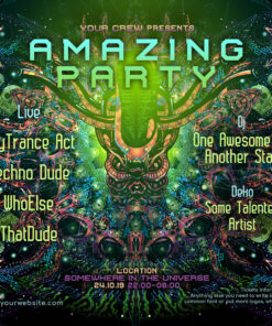 Alien Enlightenment - Free Party Promotion Materials - Facebook Instagram Post Template