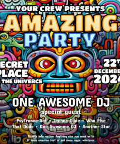 Aztec God - Free Party Promotion Materials - Facebook Instagram Post Template