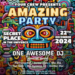 Aztec God - Free Party Promotion Materials - Facebook Instagram Post Template