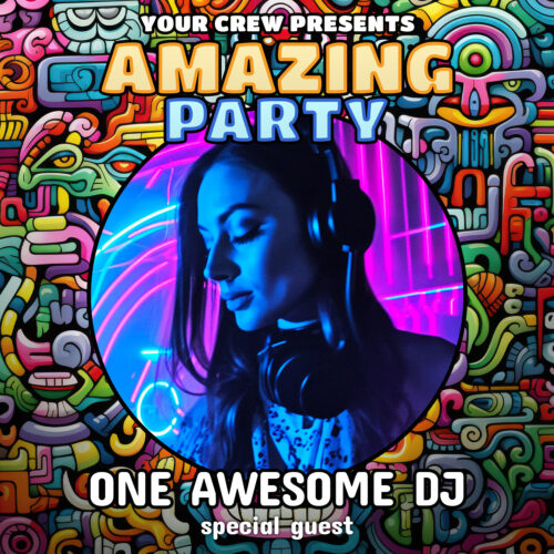 Aztec God - Free Party Promotion Materials - Facebook Instagram Post Template - Featured Artist