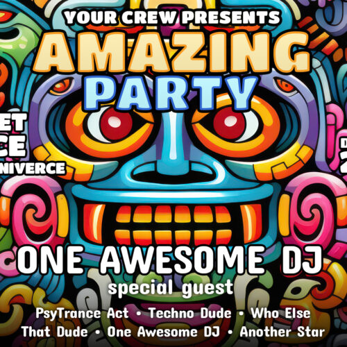 Aztec God - Free Party Promotion Materials - Facebook Event Cover Template