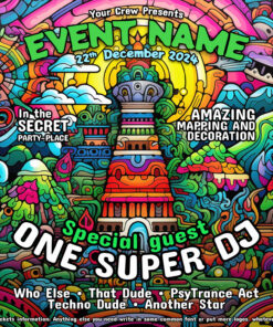 Aztec Temple - Free Party Promotion Materials - Facebook Instagram Post Template