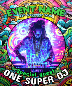 Aztec Temple - Free Party Promotion Materials - Facebook Instagram Post Template - Featured Artist