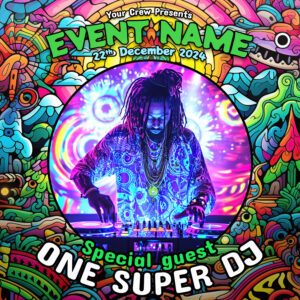 Aztec Temple - Free Party Promotion Materials - Facebook Instagram Post Template - Featured Artist