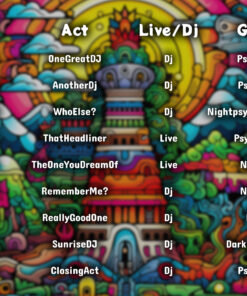 Aztec Temple - Free Party Promotion Materials - Event Time-Table Schedule Template