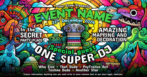 Aztec Temple - Free Party Promotion Materials - Facebook Event Cover Template