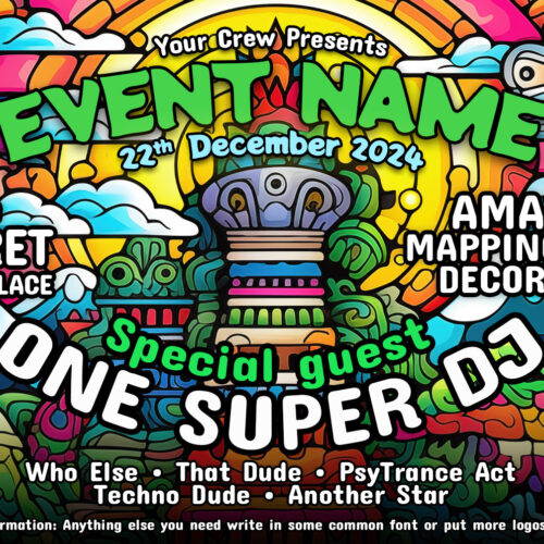 Aztec Temple - Free Party Promotion Materials - Facebook Event Cover Template