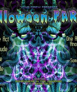 Cthulhu Mandala - Free Party Promotion Materials - A5 Flyer template