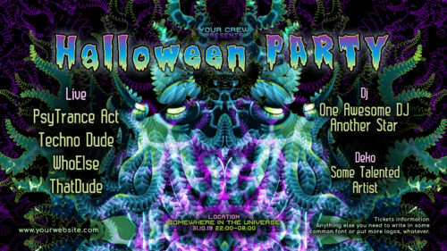 Cthulhu Mandala - Free Party Promotion Materials - Facebook Event Cover Template