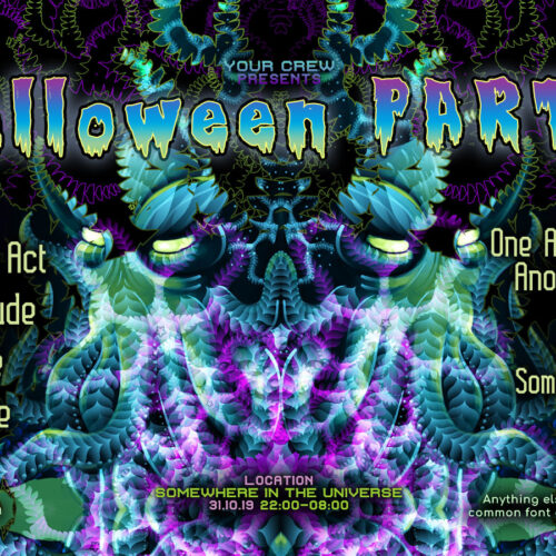 Cthulhu Mandala - Free Party Promotion Materials - Facebook Event Cover Template