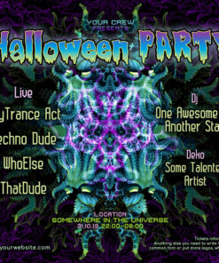 Cthulhu Mandala - Free Party Promotion Materials - Facebook Instagram Post Template