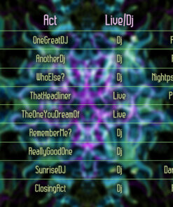 Cthulhu Mandala - Free Party Promotion Materials - Event Time-Table Schedule Template