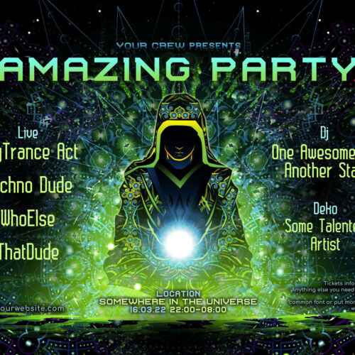 Enlightenment - Free Party Promotion Materials - A5 Flyer template