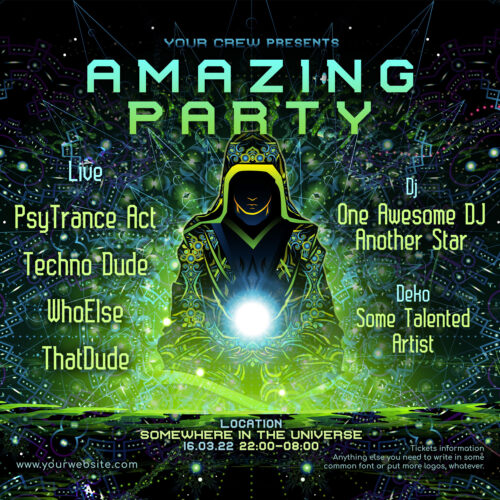 Enlightenment - Free Party Promotion Materials - Facebook Instagram Post Template