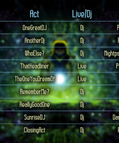 Enlightenment - Free Party Promotion Materials - Event Time-Table Schedule Template